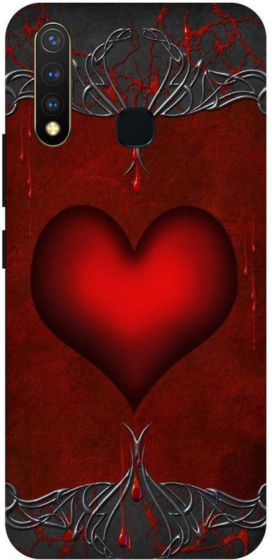 Thecoverking Back Cover for Vivo Y19  (Red, Waterproof)