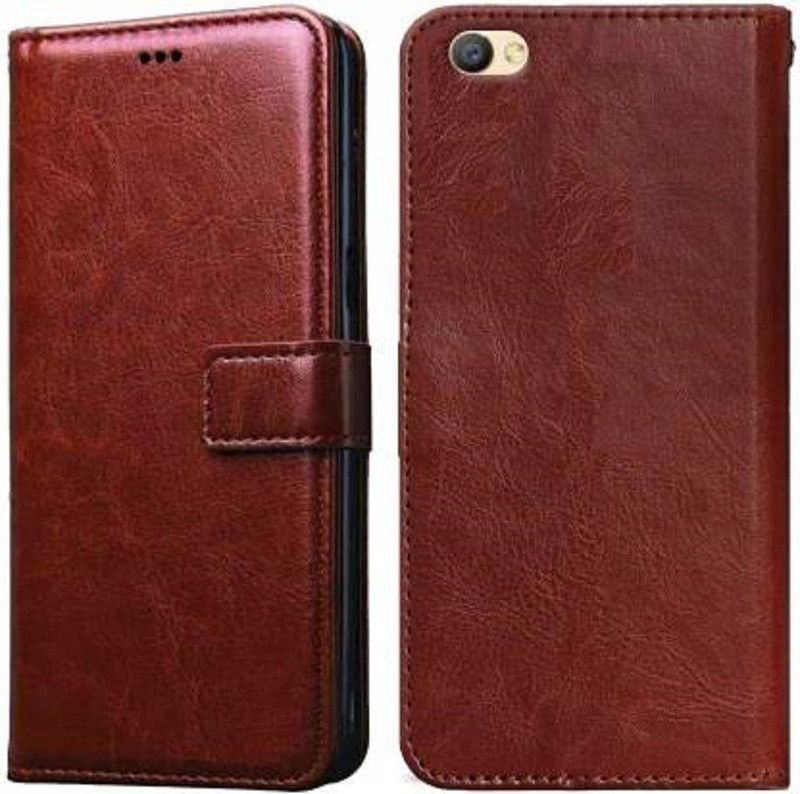 Urban Tech Flip Cover for Vivo V5Flip Case | Magnetic Closure | Shock Proof Wallet Flip Cover  (Brown, Magnetic Case, Pack of: 1)