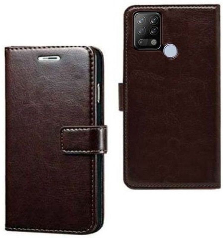 RidivishN Flip Cover for Tecno POVA Back Cover in Cases & Covers  (Brown, Pack of: 1)