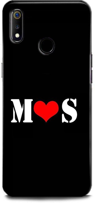 Afterglow Back Cover for Realme 3 M S, M LOVES S, NAME, LETTER, ALPHABET, MS LOVE, HART  (Multicolor, Shock Proof, Pack of: 1)