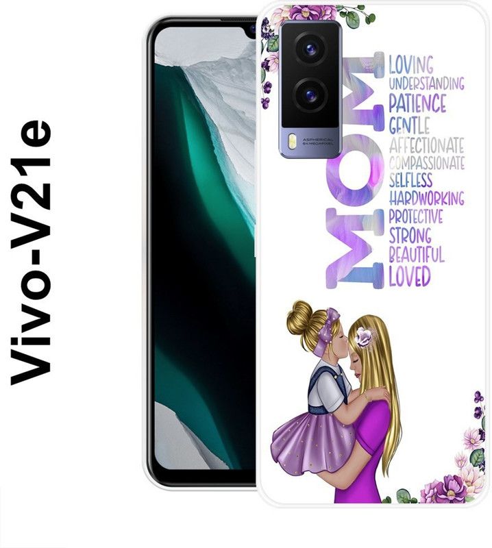 redfly Back Cover for Vivo V21e  (White, Purple, Silicon)
