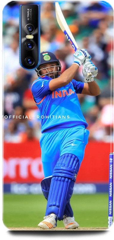 INDICRAFT Back Cover for Vivo V15 Pro, Vivo 1818, Rohit sharma, Printed  (Multicolor, Shock Proof, Pack of: 1)