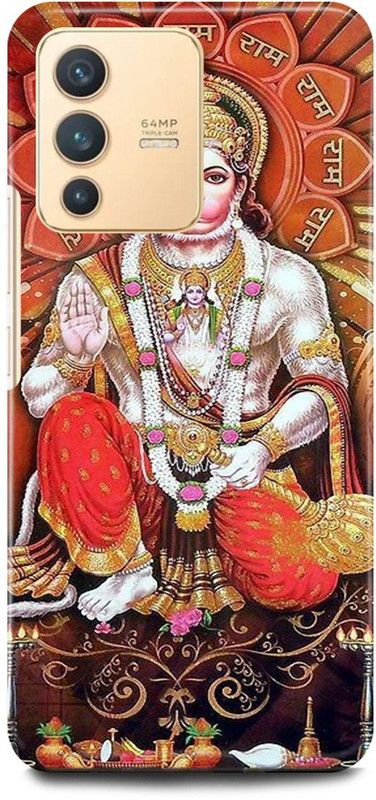 FIKORA Back Cover for Vivo V23 5G , V2130, HANUMAN, JI, BAJRANG, BALI, HANUMAN  (Multicolor, Hard Case, Pack of: 1)