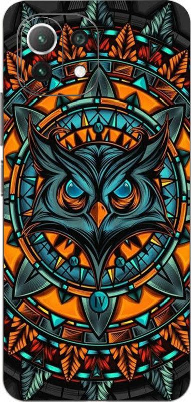 BUGGU MI 11 Lite, mi 11 lite Mobile Skin  (Ultra Super Mighty Owl Skin With High Matte Finish., Mobile Skin (Back+Side+Camera))