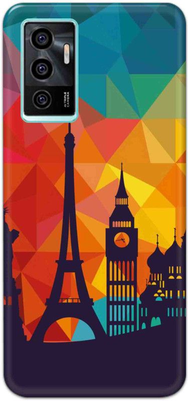 NDCOM Back Cover for VIVO Y75 Travel Paris Printed  (Multicolor, Hard Case, Pack of: 1)