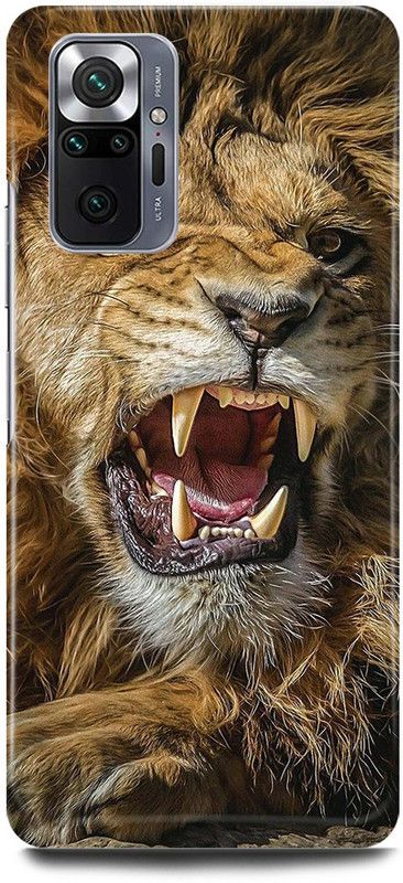 JUGGA Back Cover for Redmi Note 10 Pro, ANGRY, LION, SHER  (Brown, Hard Case, Pack of: 1)