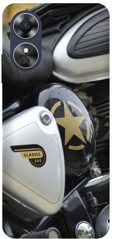 Dimora Back Cover for OPPO A17, ROYALENFIELD LOVERBIKE SPORTS BULLETLOVER CLASSIC350  (Black, Hard Case, Pack of: 1)