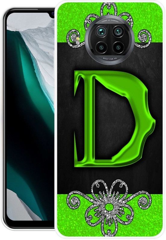 BLUEBUG Back Cover for Mi 10i  (Black, Green, Grip Case, Silicon, Pack of: 1)
