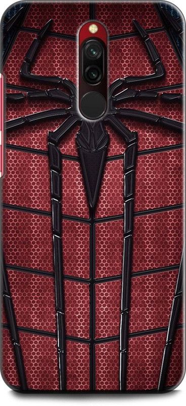 Wall Art Back Cover for Redmi 8 SPIDERMAN, MARVAL, SUPERHERO, COMIC, PETER PARKER, BLACK SPIDERAN  (Multicolor, Dual Protection, Pack of: 1)