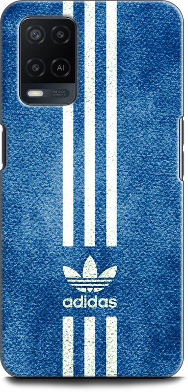INDICRAFT Back Cover for OPPO A54, CPH2239 ADIDAS, JEANS, BLUE LOGO  (Multicolor, Dual Protection, Pack of: 1)