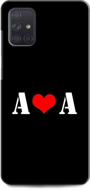Afterglow Back Cover for SAMSUNG Galaxy A71 A A, A LOVES A, NAME, LETTER, ALPHABET, AA LOVE, HART  (Multicolor, Shock Proof, Pack of: 1)