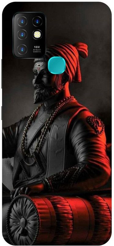 FIKORA Back Cover for Infinix Hot 10, X682B, SHIVAJI, CHATRAPATI, SHIVAJI, MAHARAJ, HISTORYKING  (Red, Hard Case, Pack of: 1)