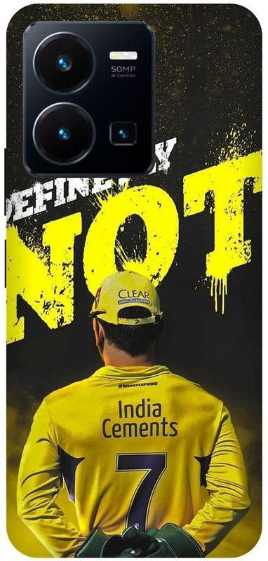 FRONK Back Cover for vivo Y35, V2205, MAHENDRA, SINGH, DHONI, MS, DHONI, CSK, PLAYER  (Yellow, Hard Case, Pack of: 1)