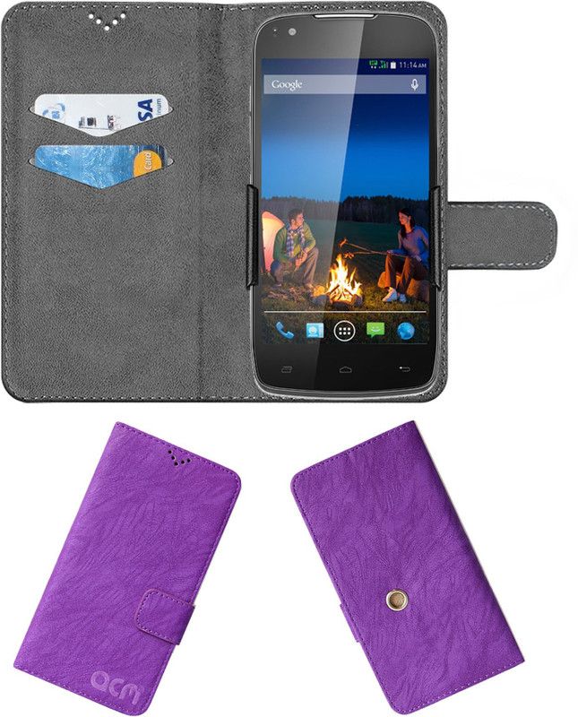 ACM Flip Cover for Xolo Q700s+ Plus  (Purple, Cases with Holder, Pack of: 1)