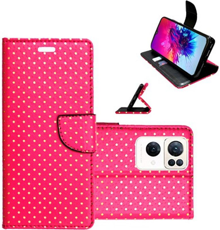 Realgo Flip Cover for Oppo Reno7 Pro 5G  (Pink, Pack of: 1)