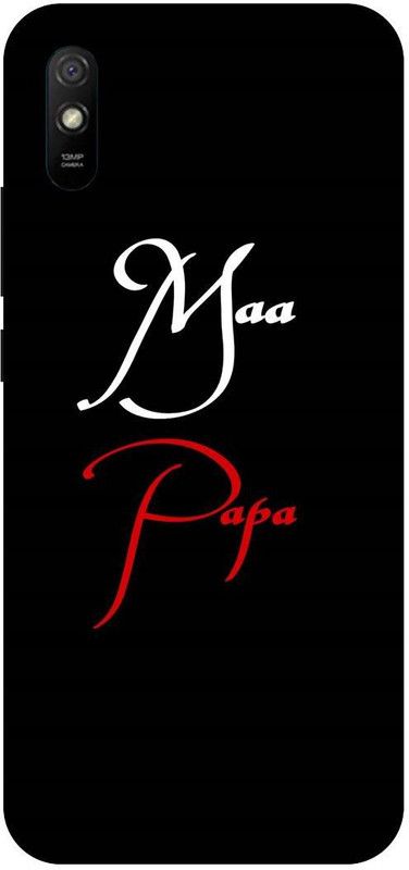 PICHKU Back Cover for REDMI 9i SPORT-DAD,MOM,PAA,PAPA,LIFE,LINE,LOVE,BAAPU,AMMI,MUMMY,MAA,MOTHER,FATHER  (Black, Hard Case, Pack of: 1)