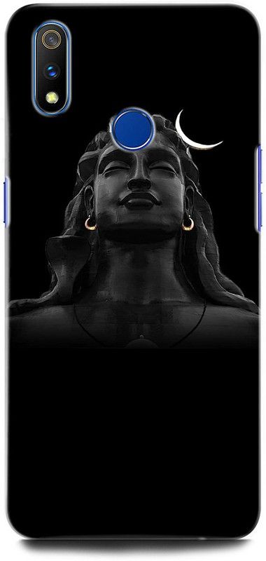 ORBIQE Back Cover for Realme 3 RMX1825 SHIVJI, LORD SHIVA, MAHADEV, BHOLENATH, TRISHUL  (Multicolor, Hard Case, Pack of: 1)