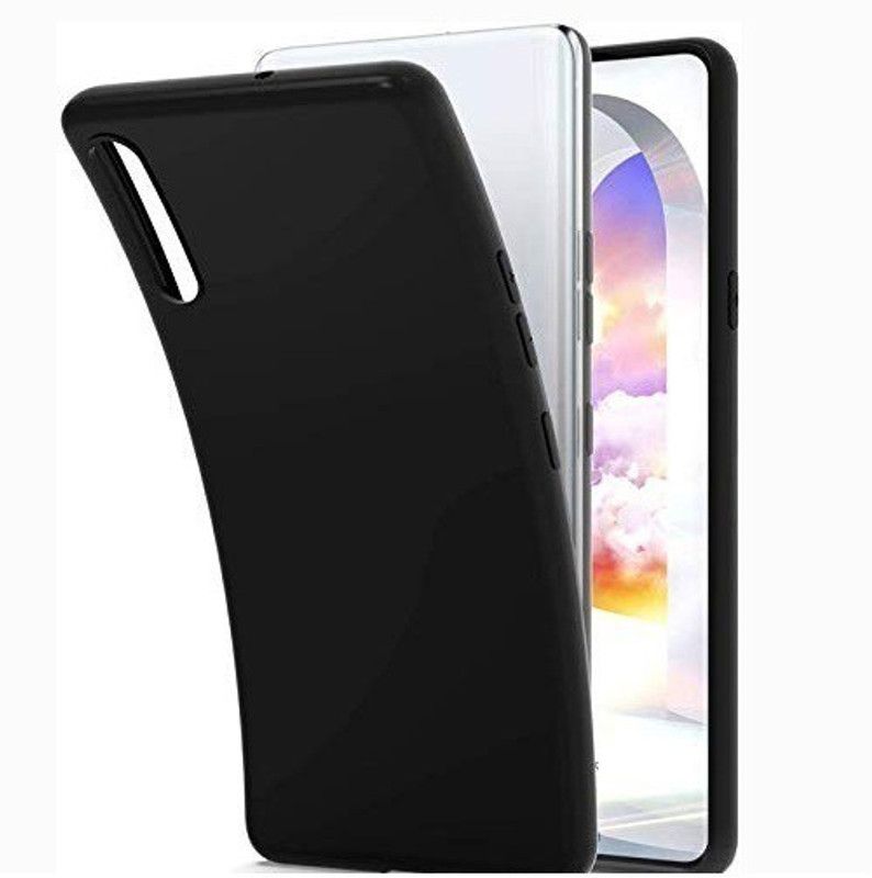 S-Softline Back Cover for LG Velvet  (Black, Flexible, Pack of: 1)