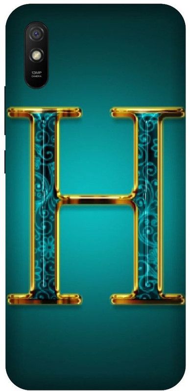 UMPRINT Back Cover for Redmi 9i/MZB0814IN H H latter Alphabet Printed Back Cover  (Multicolor, Hard Case, Pack of: 1)