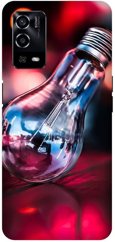 UMPRINT Back Cover for Oppo A55/CPH2325, Bulb Light Printed Back Cover  (Multicolor, Hard Case, Pack of: 1)