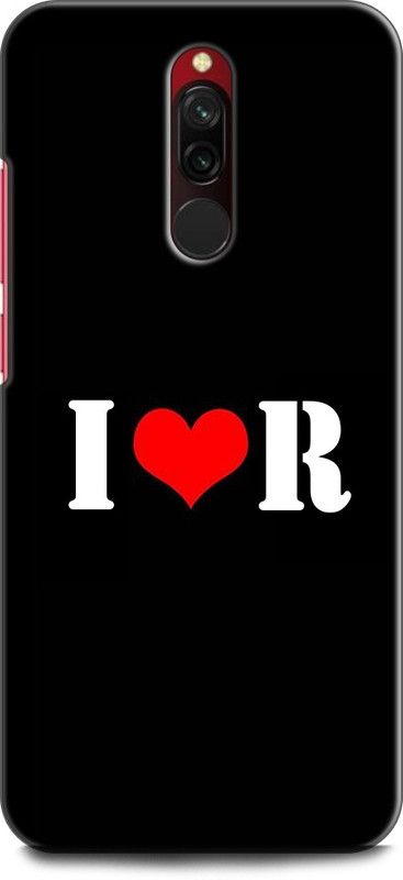 Wall Art Back Cover for Redmi 8 R, I LOVES R, NAME, LETTER, ALPHABET, IR LOVE, HART  (Multicolor, Dual Protection, Pack of: 1)