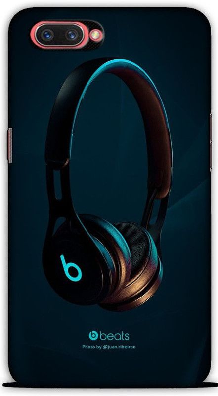 CROKIAN Back Cover for Oppo A3s Beats hedphone Back Cover  (Multicolor, Hard Case, Pack of: 1)