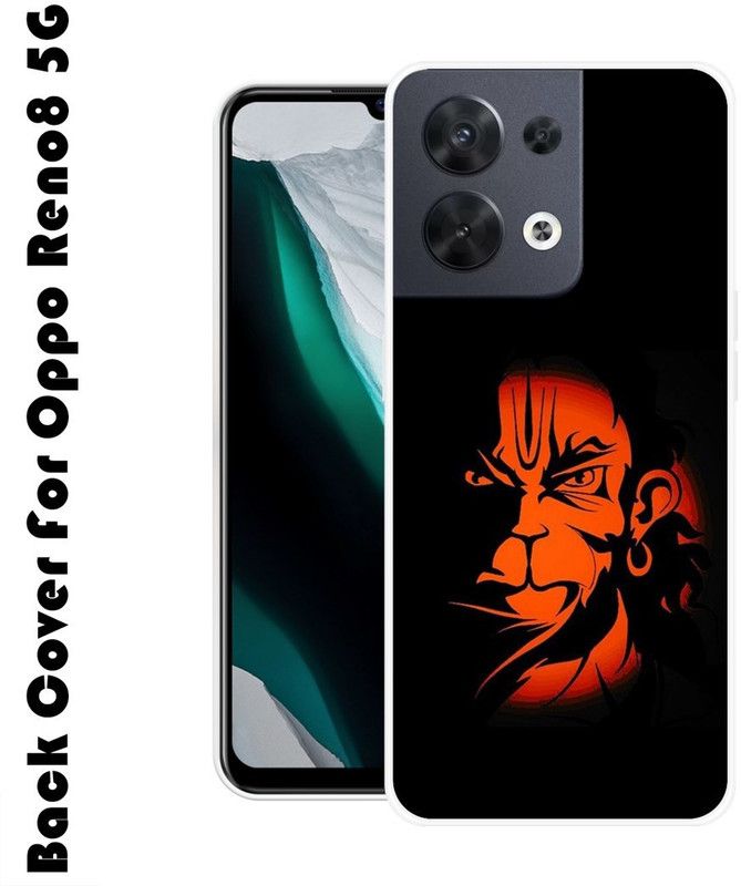 INDIALAND Back Cover for Oppo Reno8 5G  (Black, Red, Grip Case, Silicon, Pack of: 1)