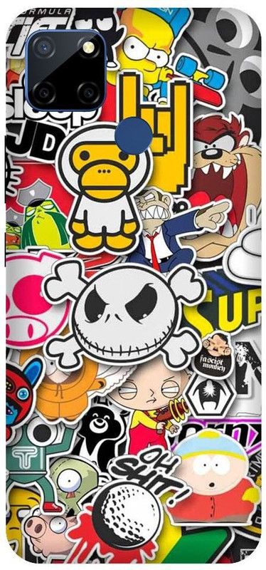 URCHIN Back Cover for Realme C12 Cartoon, Cute, Anime, Cartoon Cute, Funny  (Multicolor, Shock Proof, Pack of: 1)