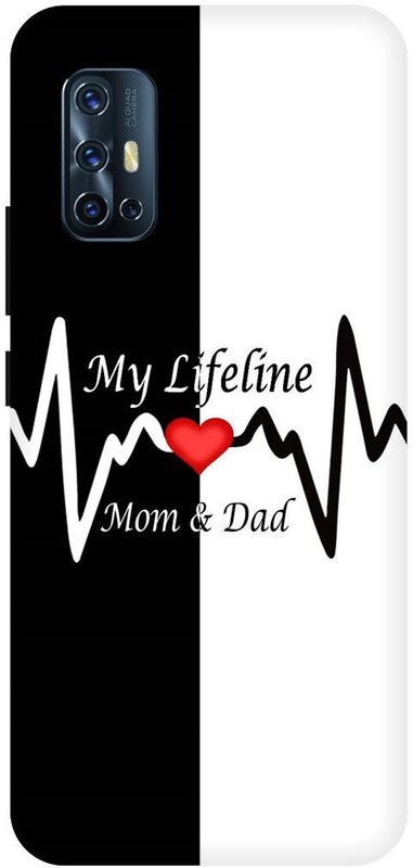 THE NARAYANA COLLECTIONS Back Cover for VIVO V17- 1919-MOM,DAD,LIFE,LINE,MAA,PAPA  (Multicolor, Hard Case, Pack of: 1)