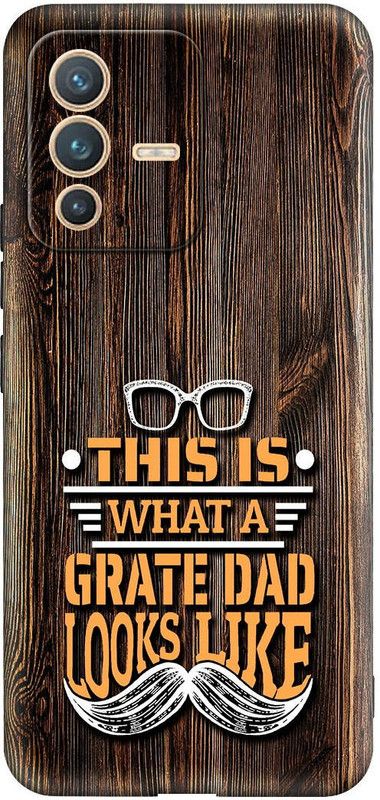 7PRINTZONE Back Cover for VIVO V23 PRO  (Brown, Flexible)