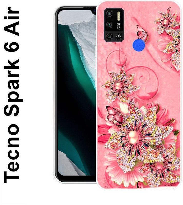 SIMAWAT Back Cover for Tecno Spark 6Air  (Multicolor, Grip Case, Silicon)