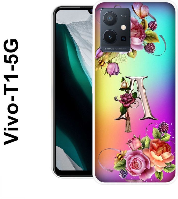 INDIALAND Back Cover for Vivo T1 5G  (Multicolor, Grip Case, Silicon)