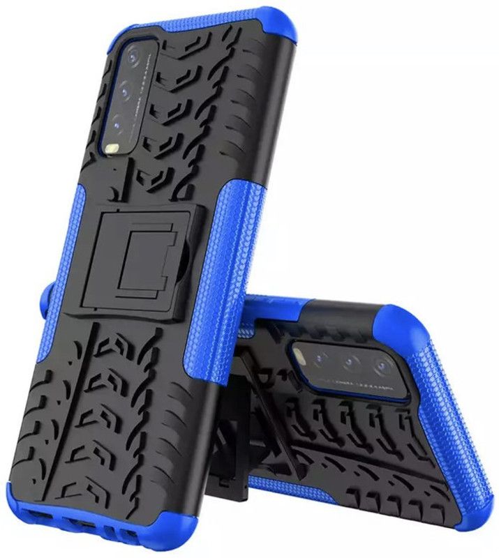ZIVITE Back Cover for Vivo Y12s  (Blue, Rugged Armor, Pack of: 1)