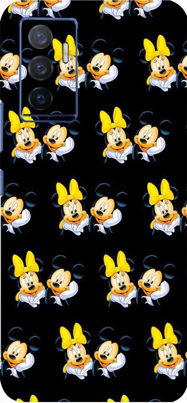 CLAXA Mickey Minnie Faces V23e Back Skin Guard, Mickey Minnie Faces Mobile Skin  (Mickey Minnie Faces Skin With Super matte finish)