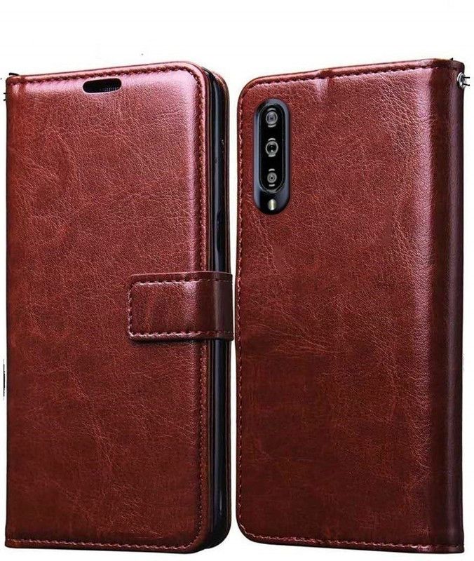 Evett Flip Cover for Mi A3 Leather Vintage Flip Wallet Case Media Veiw Stand  (Brown, Shock Proof, Pack of: 1)