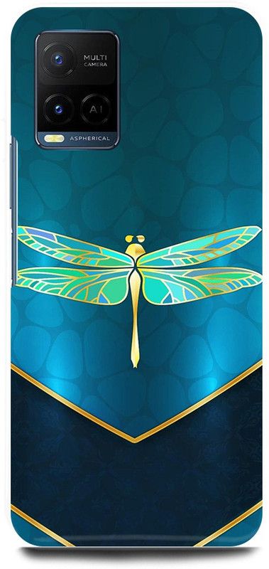 play fast Back Cover for Vivo Y21A, V2149 BLUE, BUTTERFLY, COLORFUL  (Green, Hard Case, Pack of: 1)