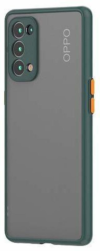 Mobyro Back Cover for Oppo A74 4G Transparent Hybrid Smoke Case Cover  (Black, Pack of: 1)