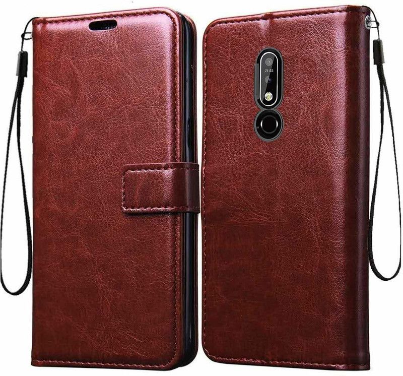 COVERBLACK Flip Cover for Nokia TA-1152 /Nokia 4.2  (Brown, Magnetic Case)