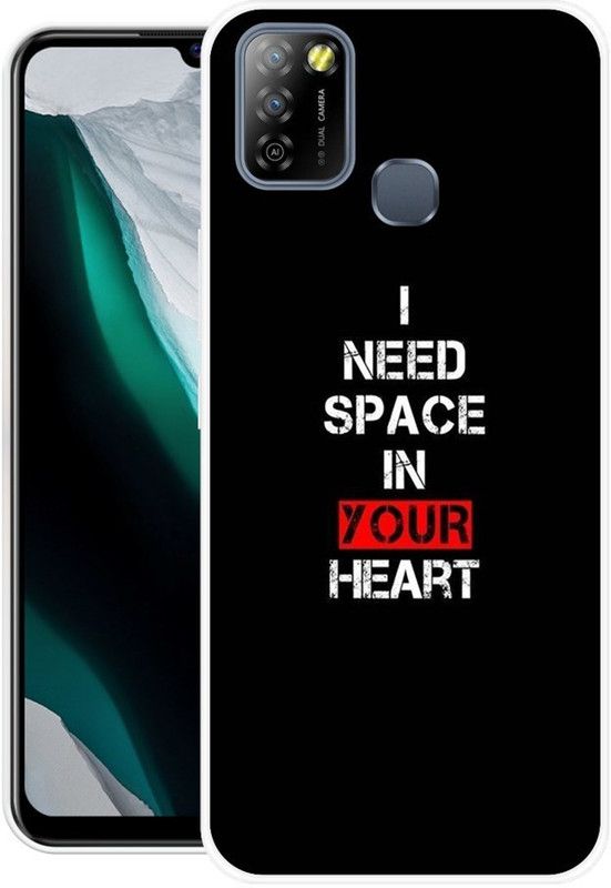 Krtagy Back Cover for Infinix Smart 5A  (Black, White, Dual Protection, Silicon, Pack of: 1)