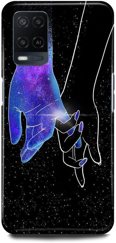 FRONK Back Cover for OPPO A54, CPH2239, GIRL, BOY, HAND, LOVE, COUPLE  (Black, Hard Case, Pack of: 1)