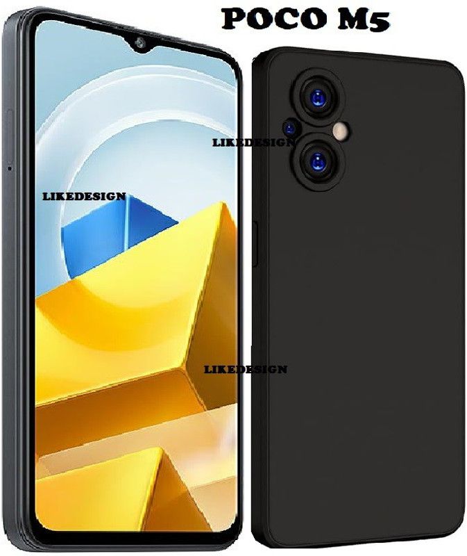 ASVALBUY Back Cover for POCO M5, POCO M 5  (Black, Grip Case, Pack of: 1)