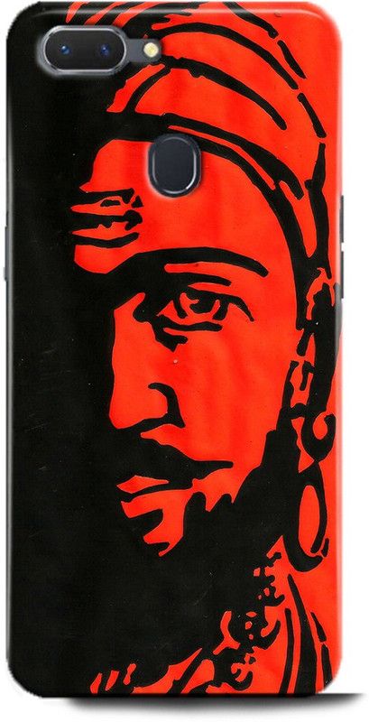 WallCraft Back Cover for OPPO A5  (Orange, Black, Dual Protection)