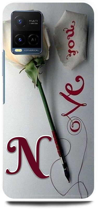 play fast Back Cover for Vivo Y33s, V2109 N, NAME, LETTER, ALPHABET, LOVE  (Silver, Hard Case, Pack of: 1)
