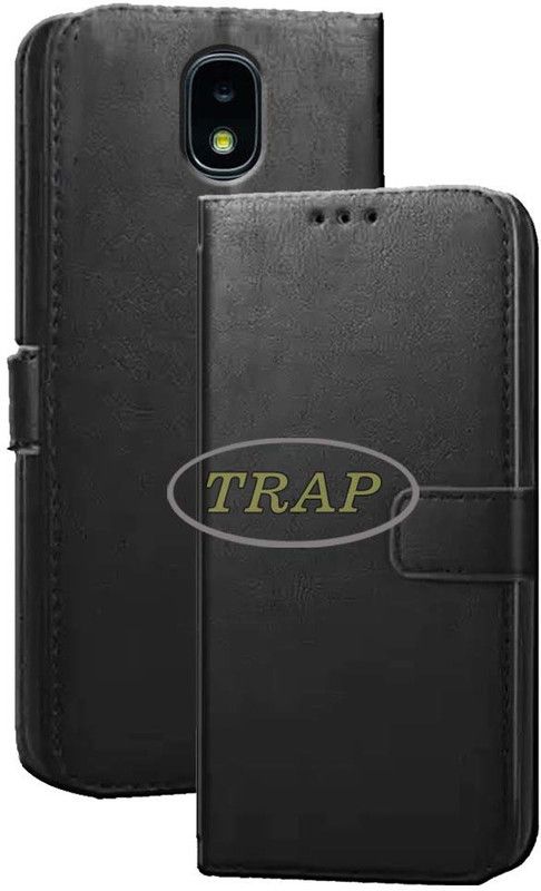 Trap Back Cover for Samsung Galaxy J3 2018  (Black, Cases with Holder, Pack of: 1)