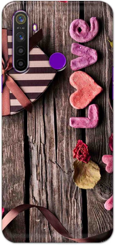 NDCOM Back Cover for Realme 5 Pro Love Gift Printed  (Multicolor, Hard Case, Pack of: 1)
