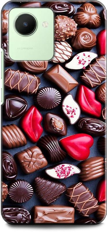 WallCraft Back Cover for Realme C30s, RMX3690 CHOCOLATE, CANDY, LOVE, HEART  (Multicolor, Dual Protection, Pack of: 1)