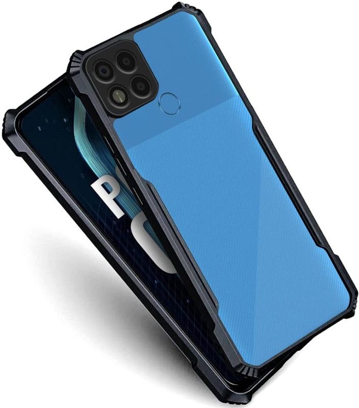 Phone Back Cover Back Cover for REDMI 10A  (Black, Transparent, Grip Case, Pack of: 1)