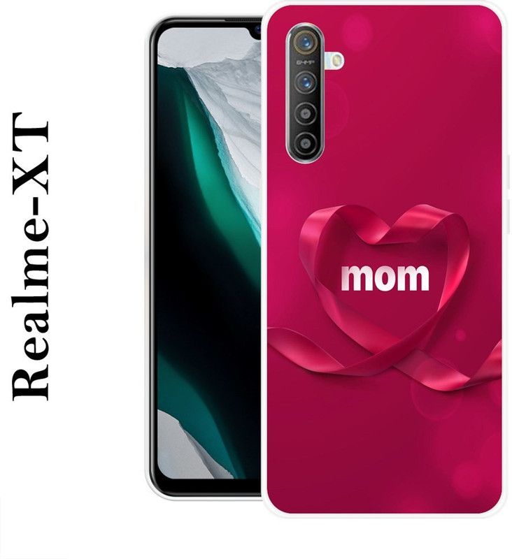 KLC Back Cover for Realme XT  (Pink, White, Silicon)
