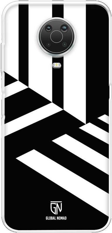GLOBAL NOMAD Back Cover for Nokia G20  (Black, White, Grip Case, Silicon, Pack of: 1)