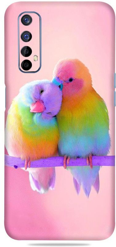 Gizmo Wraps Realme 7, Colorful Lovebirds Mobile Skin  (Multicolor)